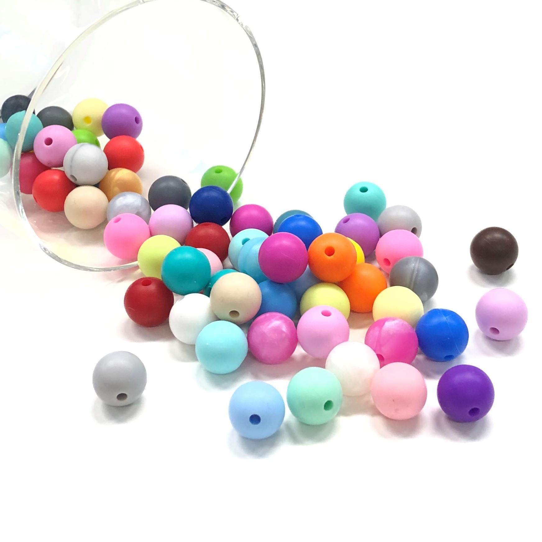 12mm Silicone Beads, 100PCS Silicone Beads Bulk Spacer Beads Focal Cute,  Yellow