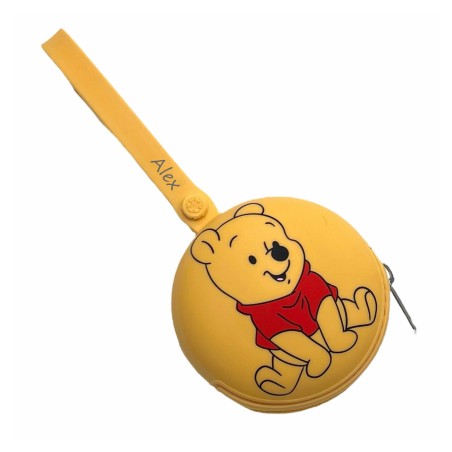 PERSONALISIEREN Rundes Schnullerkettenetui WINNIE THE POOH