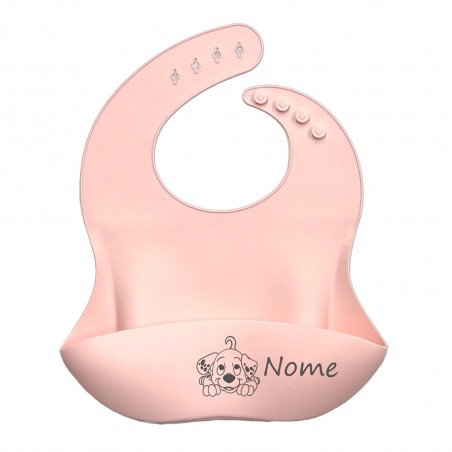 PERSONNALISER Bavoir en silicone POUDRE DE TALC