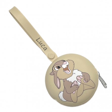 PERSONNALISER Étui à chaîne rond pour porte-sucette Panpan Beige