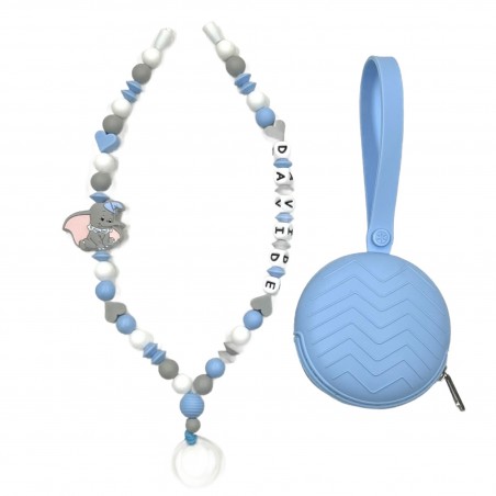 Babyjart Colar porta-chupeta com nome, silicone, gancho/adaptador de chupeta da mãe